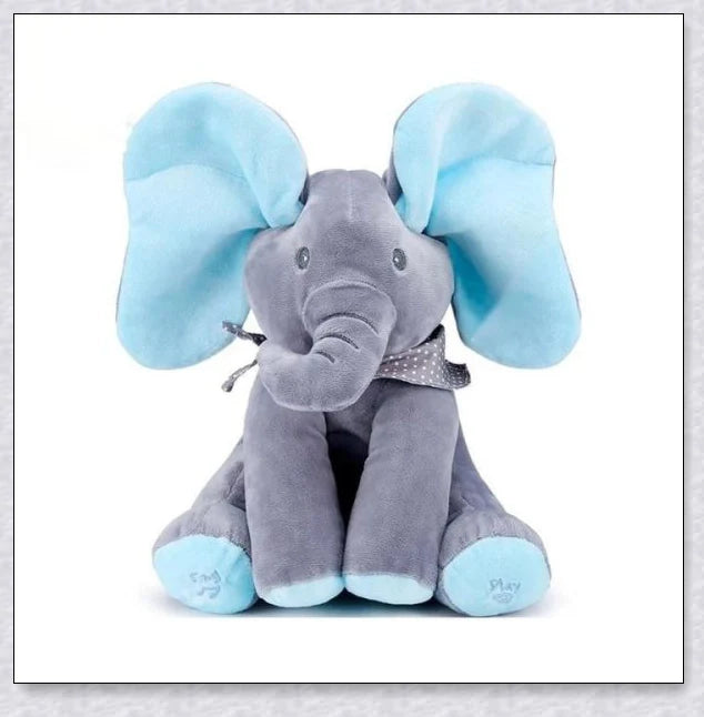 A cuddly plush toy of Flappy the Elephant, an interactive and charming companion for children