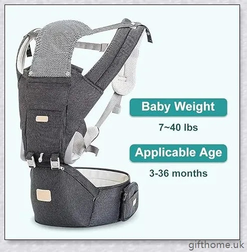A premium baby carrier made with 100% high-quality cotton, featuring 6-in-1 carrying positions and ergonomic design for ultimate comfort and support.