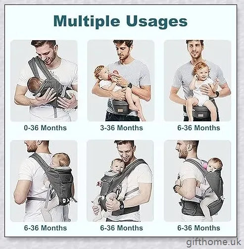 A premium baby carrier made with 100% high-quality cotton, featuring 6-in-1 carrying positions and ergonomic design for ultimate comfort and support.