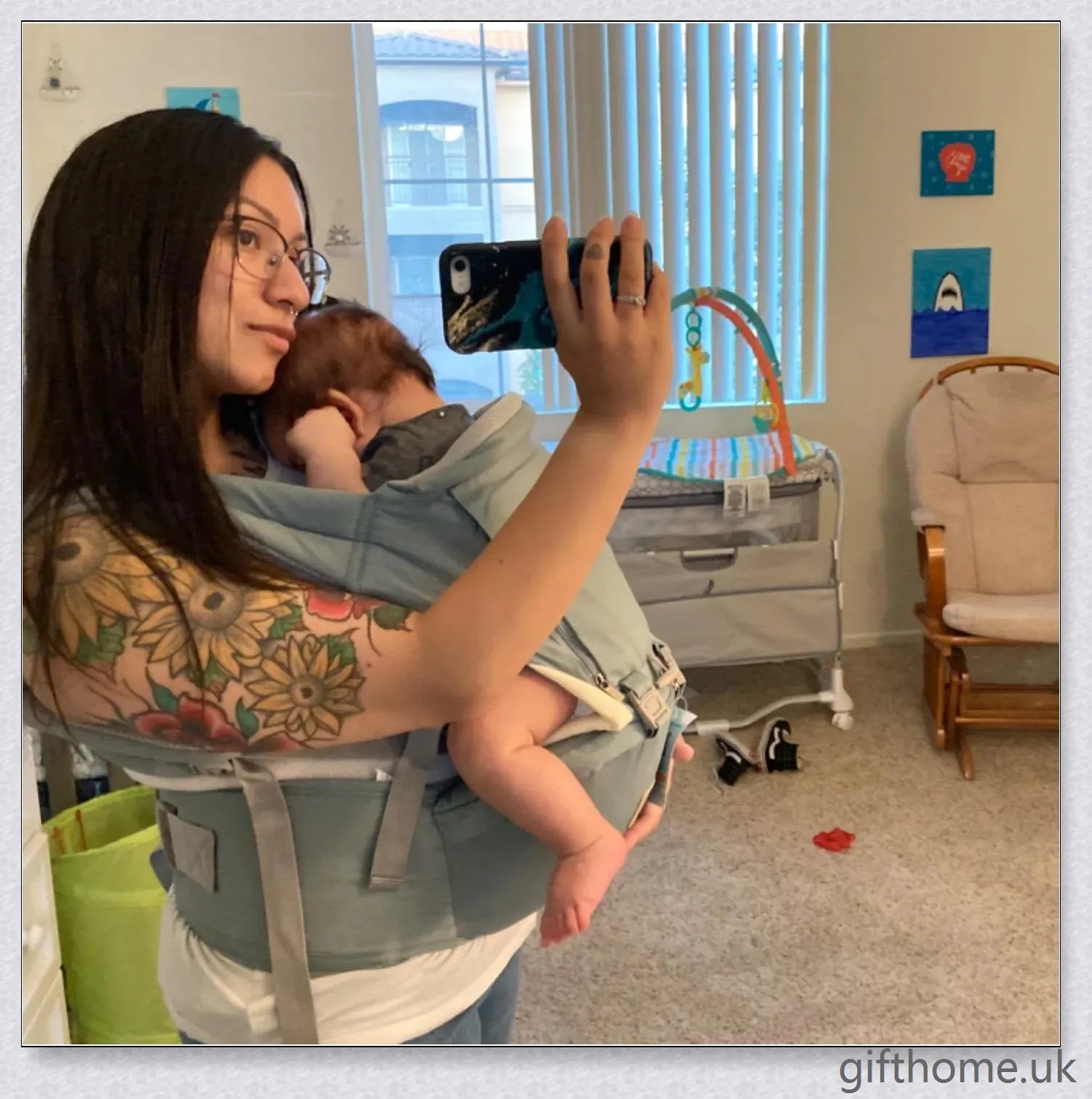 A premium baby carrier made with 100% high-quality cotton, featuring 6-in-1 carrying positions and ergonomic design for ultimate comfort and support.