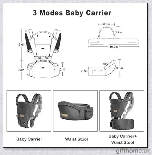 A premium baby carrier made with 100% high-quality cotton, featuring 6-in-1 carrying positions and ergonomic design for ultimate comfort and support.
