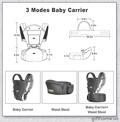 A premium baby carrier made with 100% high-quality cotton, featuring 6-in-1 carrying positions and ergonomic design for ultimate comfort and support.