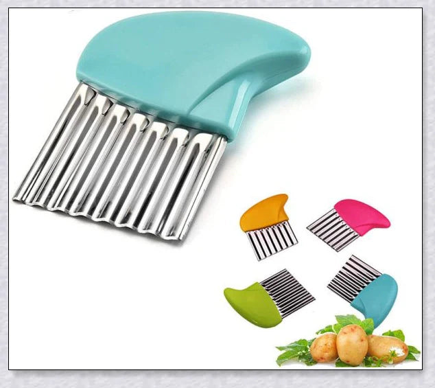 Stainless Steel Potato Crinkle Cutter - Crinkle Cutting Tool for Homemade Fries and Vegetables