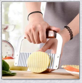 Stainless Steel Potato Crinkle Cutter - Crinkle Cutting Tool for Homemade Fries and Vegetables