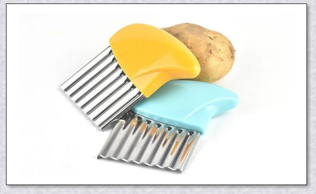 Stainless Steel Potato Crinkle Cutter - Crinkle Cutting Tool for Homemade Fries and Vegetables