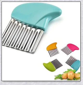 Stainless Steel Potato Crinkle Cutter - Crinkle Cutting Tool for Homemade Fries and Vegetables