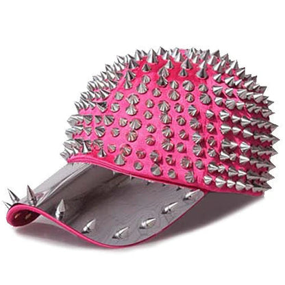 Punk Full Pointed Rivet Baseball Personality Hip-hop Street Dance Cap in various color options