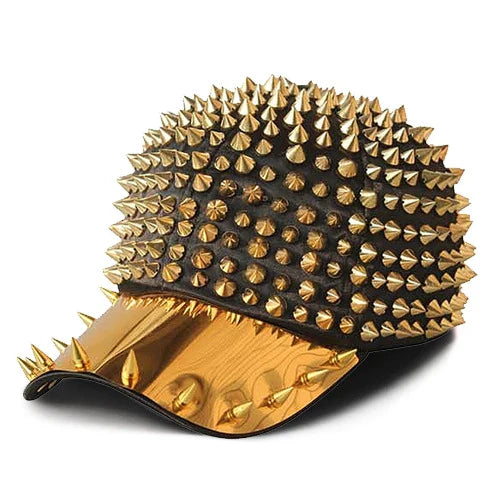 Punk Full Pointed Rivet Baseball Personality Hip-hop Street Dance Cap in various color options