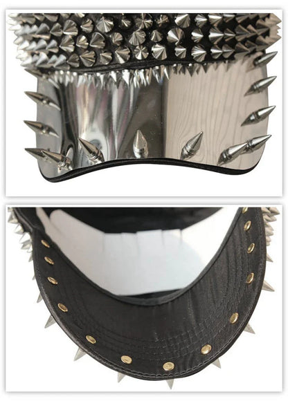 Punk Full Pointed Rivet Baseball Personality Hip-hop Street Dance Cap in various color options