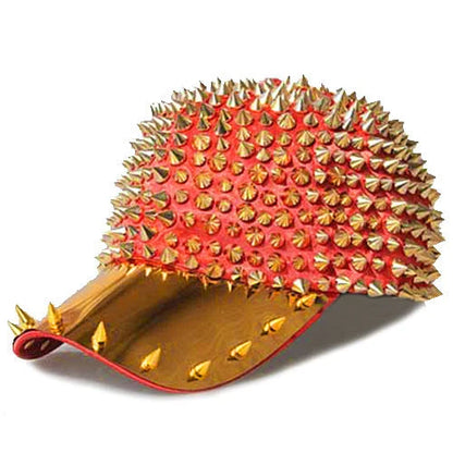 Punk Full Pointed Rivet Baseball Personality Hip-hop Street Dance Cap in various color options