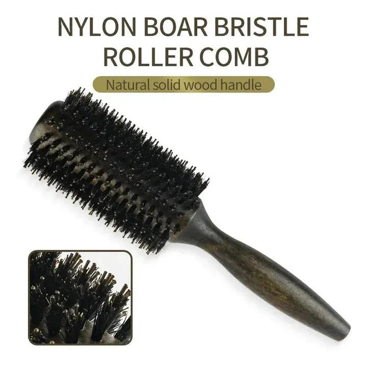 Professional Boar Bristle Round Hair Brush for Salon-Quality Styling at Home