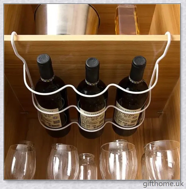 Fridge Bottle Rack - a premium iron accessory that securely holds and organises bottled drinks in your refrigerator