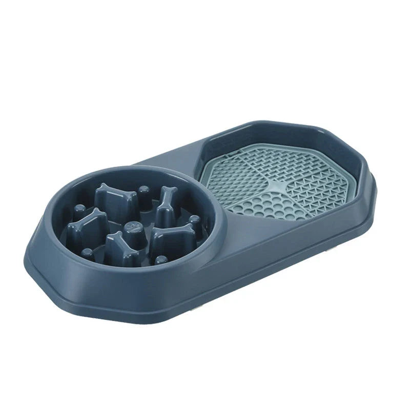 2-in-1 Slow Feeder Dog Bowl and Lick Mat from Trendha, featuring a slow feeder bowl and a lick mat for a complete and healthy feeding experience.