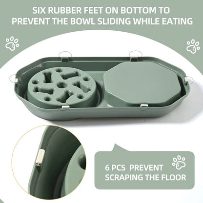 2-in-1 Slow Feeder Dog Bowl and Lick Mat from Trendha, featuring a slow feeder bowl and a lick mat for a complete and healthy feeding experience.
