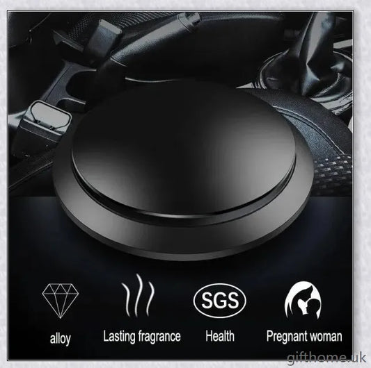 Premium Tesla Car Air Freshener in various colours, featuring a sleek aluminium design and fan mechanism for even fragrance distribution.