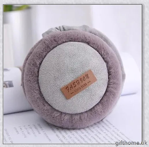 Bluetooth headphones with warm, plush earmuffs in a foldable, adjustable design for comfortable winter wear