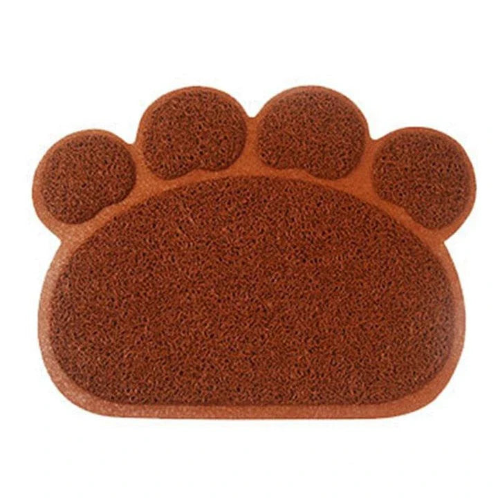 Colourful pet feeding mat made of durable PVC material, with a vibrant green design and slip-resistant surface to keep bowls in place during mealtimes.