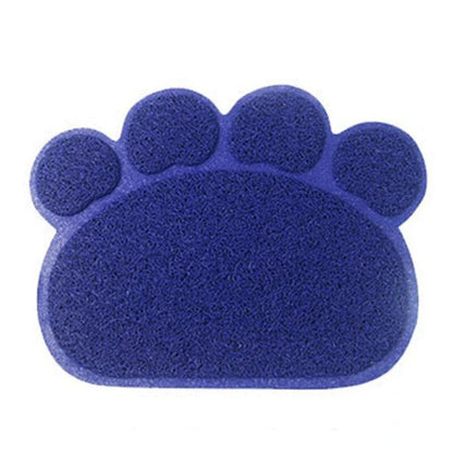Colourful pet feeding mat made of durable PVC material, with a vibrant green design and slip-resistant surface to keep bowls in place during mealtimes.