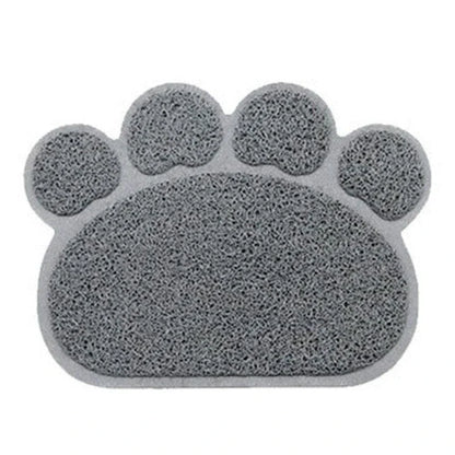 Colourful pet feeding mat made of durable PVC material, with a vibrant green design and slip-resistant surface to keep bowls in place during mealtimes.