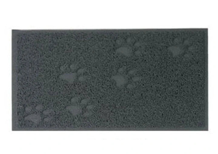 Colourful pet feeding mat made of durable PVC material, with a vibrant green design and slip-resistant surface to keep bowls in place during mealtimes.