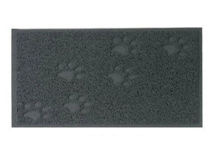 Colourful pet feeding mat made of durable PVC material, with a vibrant green design and slip-resistant surface to keep bowls in place during mealtimes.