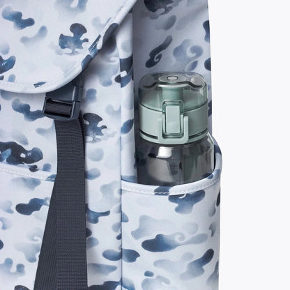 A premium backpack with a stylish dragon camouflage design, featuring a spacious interior, comfortable straps, and secure closures for the modern student.