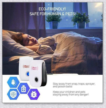 Reject Killer Electric Ultrasonic Pest Repeller - A high-quality device that uses innovative ultrasonic technology to effectively repel a wide range of household pests
