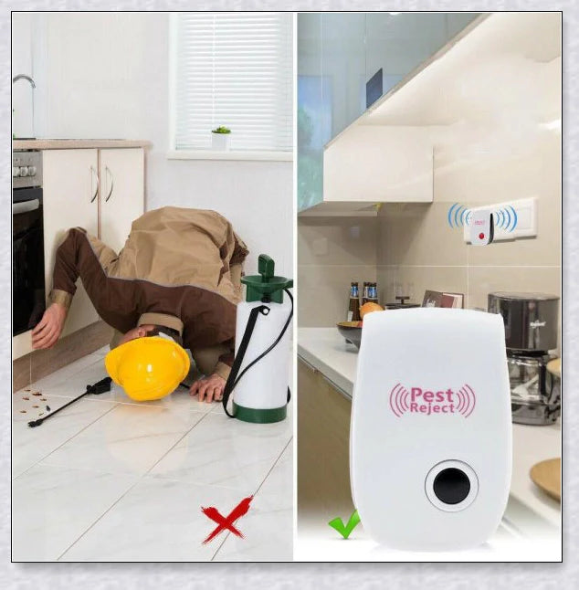 Reject Killer Electric Ultrasonic Pest Repeller - A high-quality device that uses innovative ultrasonic technology to effectively repel a wide range of household pests