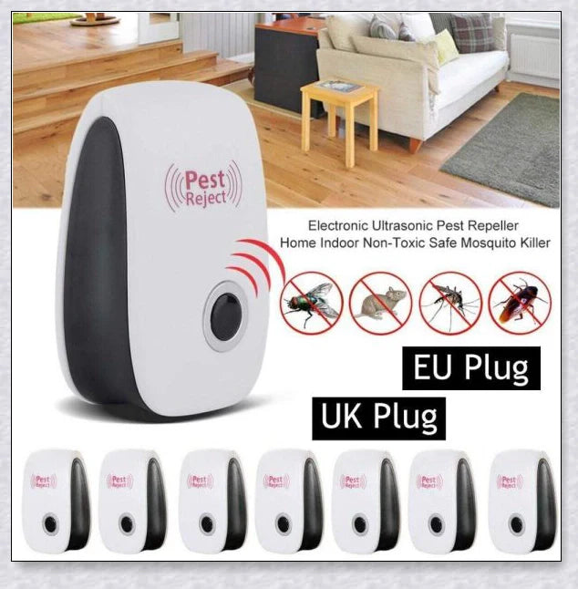 Reject Killer Electric Ultrasonic Pest Repeller - A high-quality device that uses innovative ultrasonic technology to effectively repel a wide range of household pests