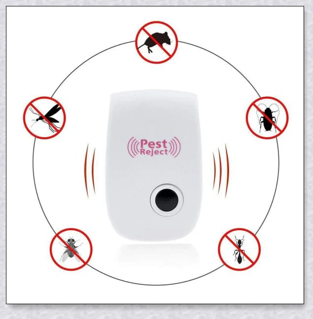 Reject Killer Electric Ultrasonic Pest Repeller - A high-quality device that uses innovative ultrasonic technology to effectively repel a wide range of household pests