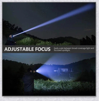 UK's Most Powerful LED Police Torch with Zoomable Beam, 2500 Lumens, Tactical Flashlight for Outdoor, Emergency, and Home Use