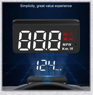 M3 Auto OBD2 GPS Head Up Display for Cars, featuring real-time speed, compass, and satellite information display