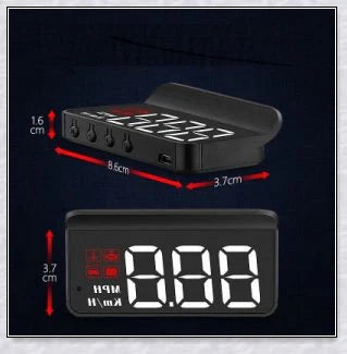 M3 Auto OBD2 GPS Head Up Display for Cars, featuring real-time speed, compass, and satellite information display