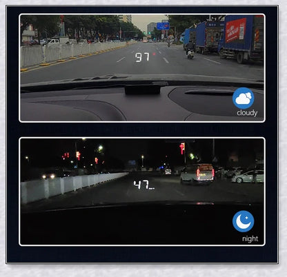 M3 Auto OBD2 GPS Head Up Display for Cars, featuring real-time speed, compass, and satellite information display