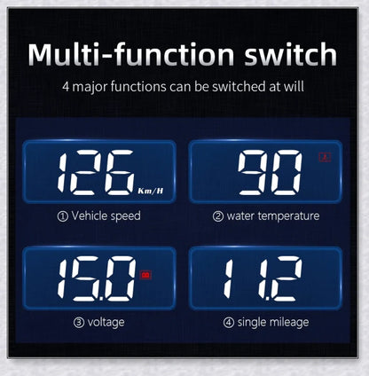 M3 Auto OBD2 GPS Head Up Display for Cars, featuring real-time speed, compass, and satellite information display