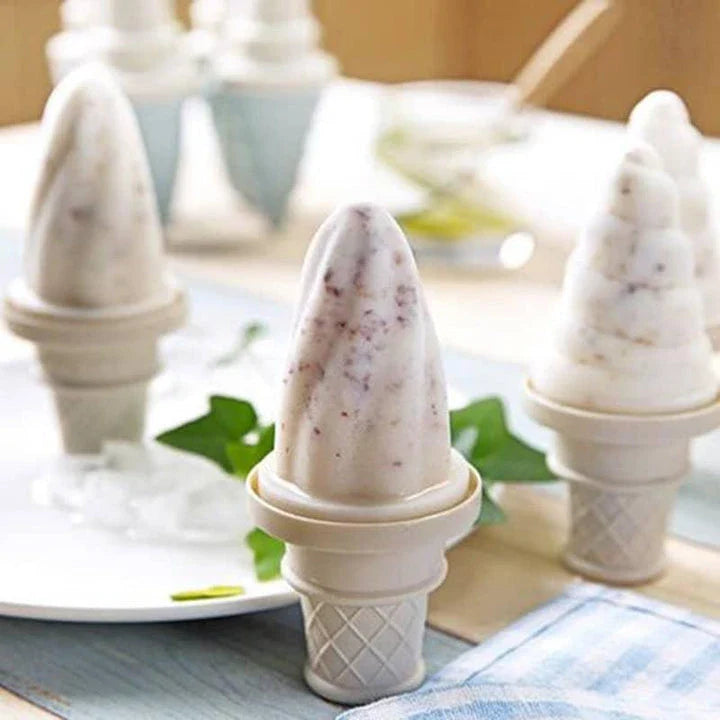 Artisanal ice cream popsicles made with premium quality Ice Cream Mould 4-Piece Set