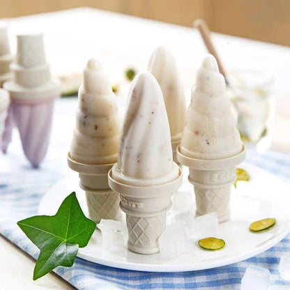 Artisanal ice cream popsicles made with premium quality Ice Cream Mould 4-Piece Set
