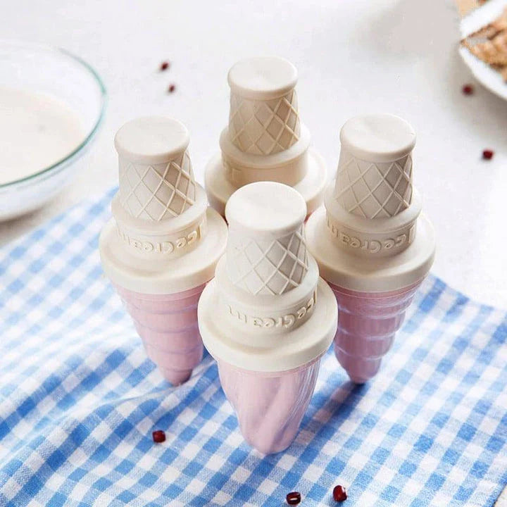 Artisanal ice cream popsicles made with premium quality Ice Cream Mould 4-Piece Set