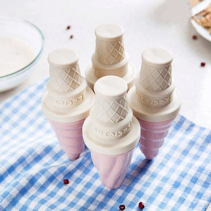 Artisanal ice cream popsicles made with premium quality Ice Cream Mould 4-Piece Set