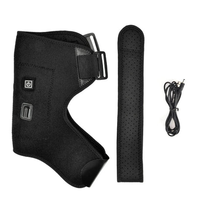 Trendha's Electric Heat Therapy Shoulder Brace with adjustable temperature control and universal fit design for shoulder pain relief and rehabilitation.