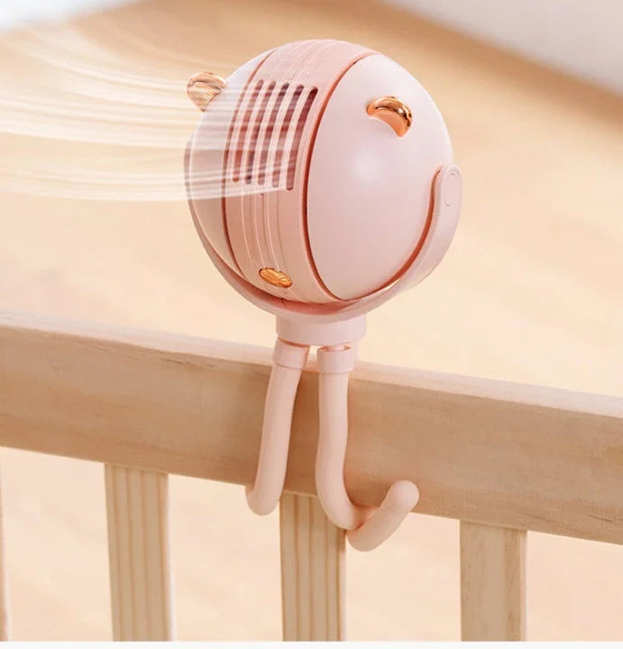 Compact, quiet desk fan in an octopus-inspired design for college dorm rooms