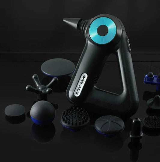 Blueidea Fascia Gun with 12 massage heads for deep muscle relief