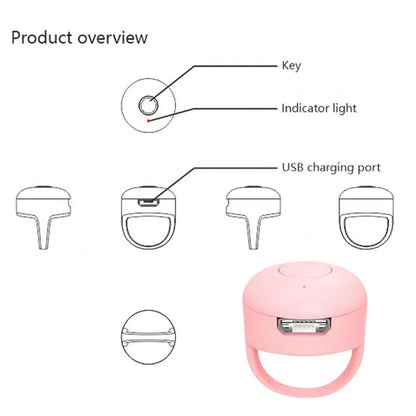 Bluetooth remote control ring for mobile phones in yellow, blue, or pink