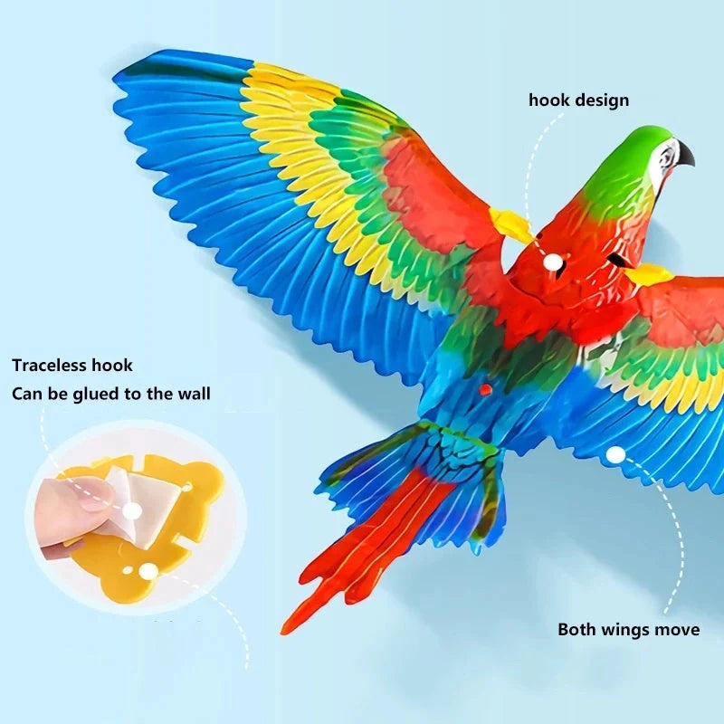 Interactive hanging eagle cat toy for dynamic play