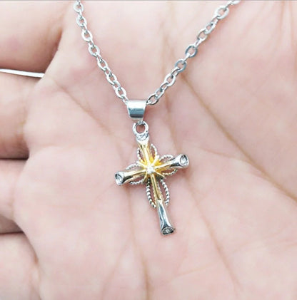 Elegant octagonal star cross pendant in sterling silver alloy with adjustable chain and sophisticated design