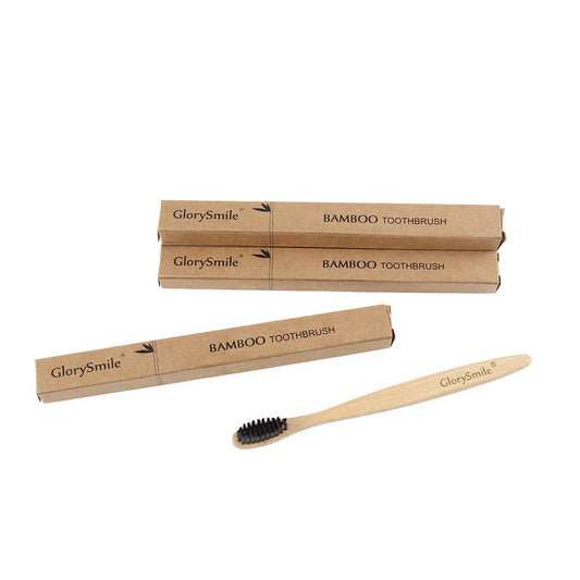 Premium bamboo toothbrush with charcoal bristles for gentle, eco-friendly oral care