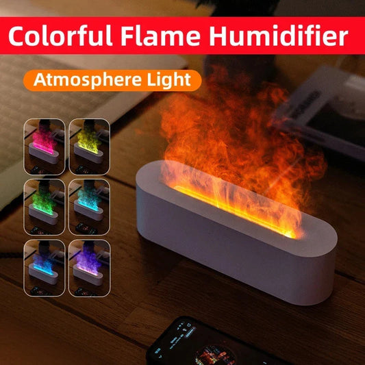Flame Ambiance Ultrasonic Diffuser with Soothing Aromatherapy and Realistic LED Fire Effect