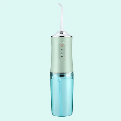 Rechargeable dental water flosser with multiple colour options and USB charging capability