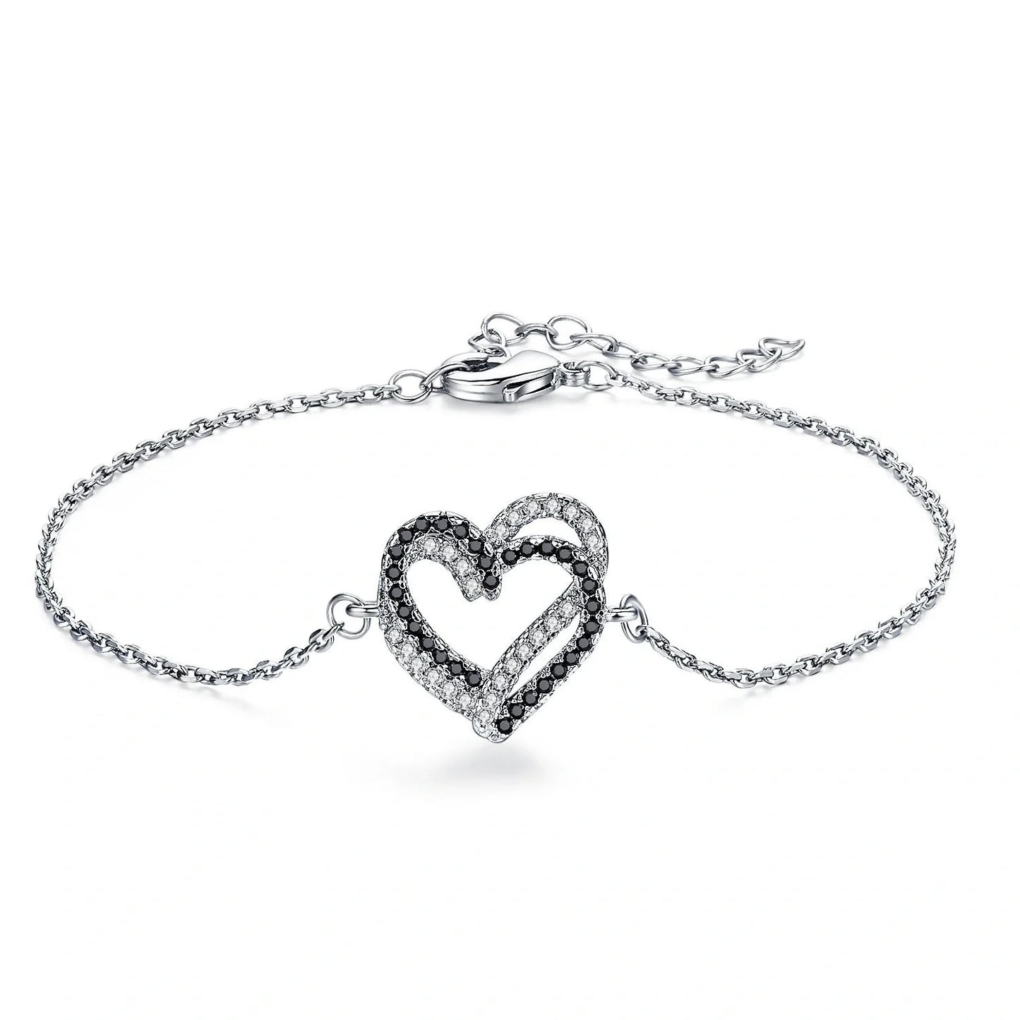 Elegant Titanium Steel Heart Bracelet for women, featuring a delicate heart design.