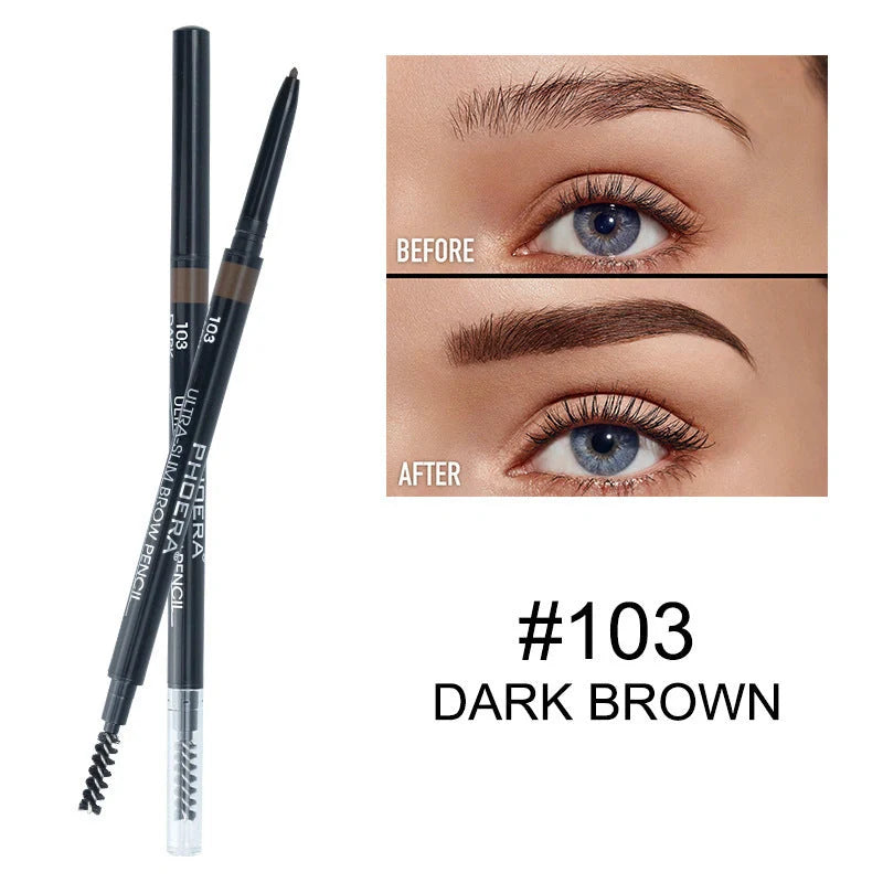 PHOERA Thin Eyebrow Pencil in five shades for precise brow definition